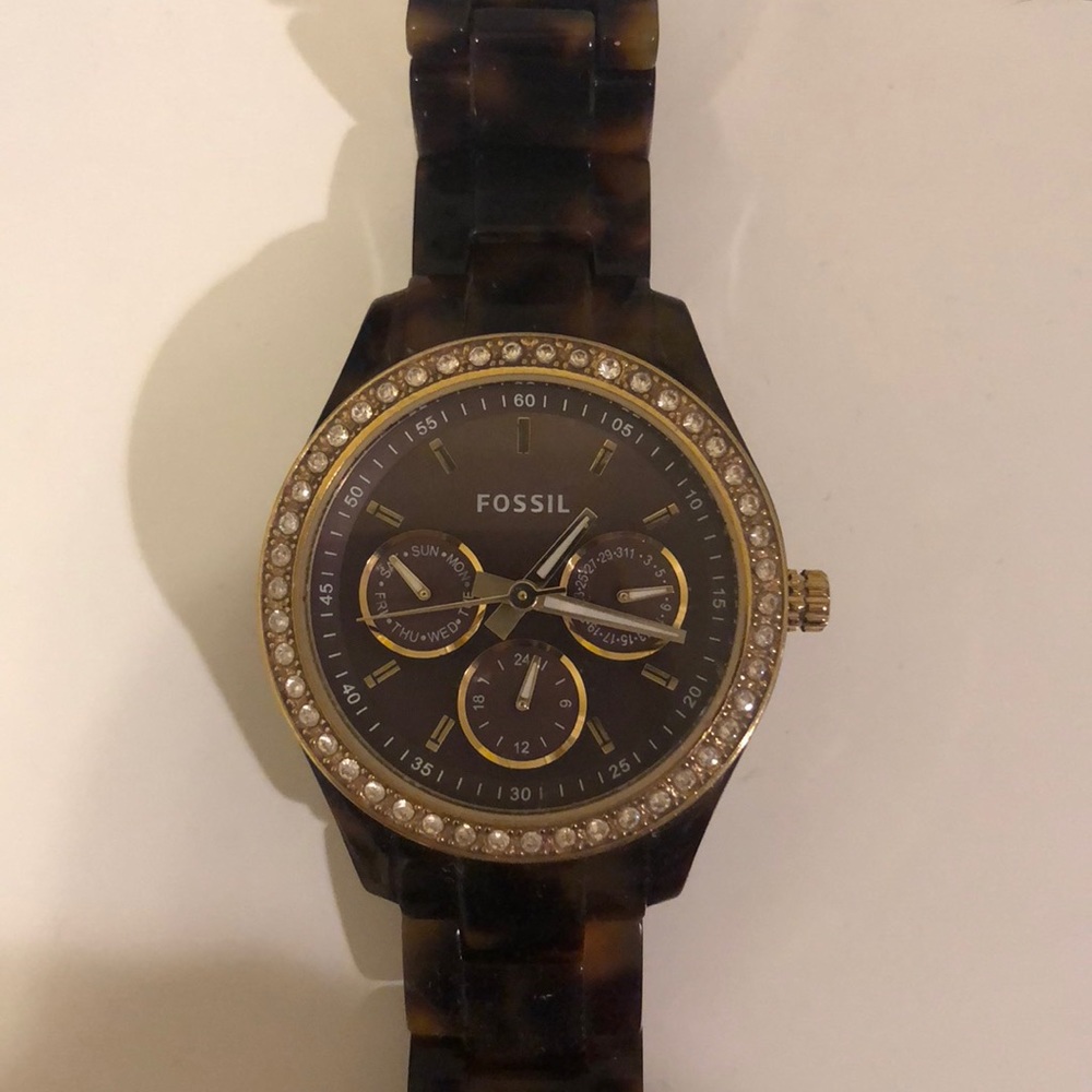 Tortoise and Gold Women’s Fossil Watch